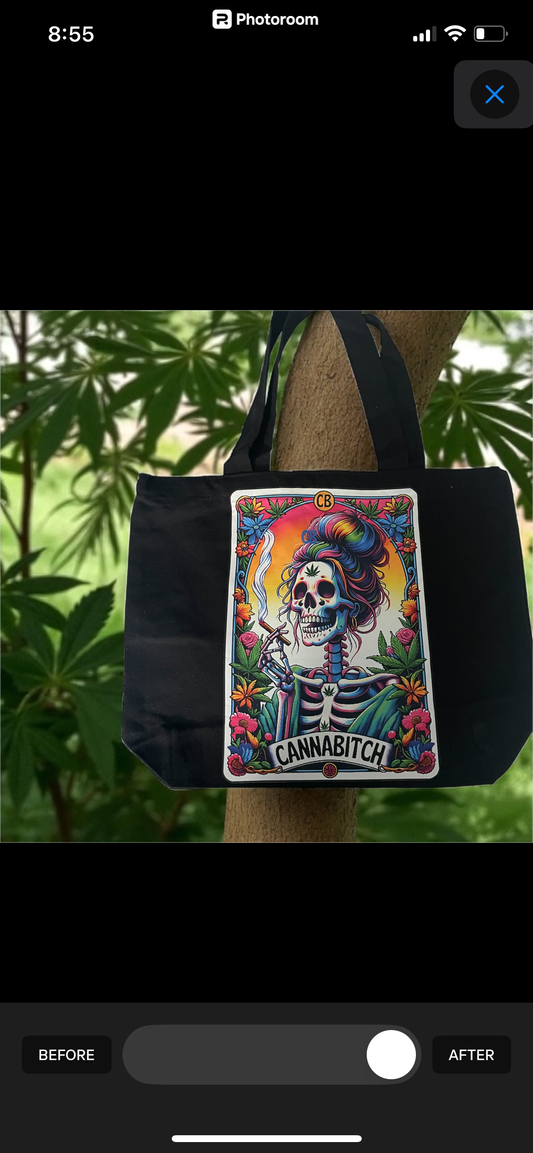 Cannabitch Black Canvas Bag